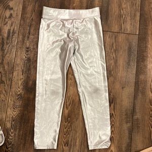 Flashy chrome silver leggings 6t